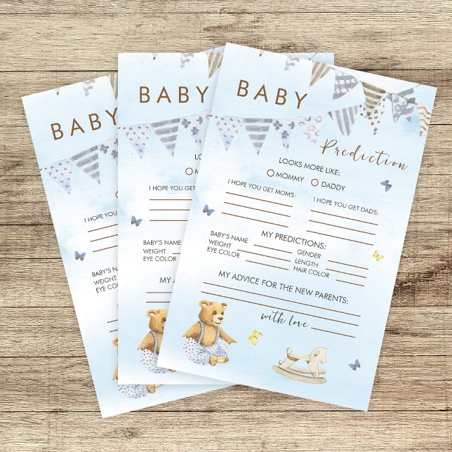 Jogo de Previsão do Urso de Cozedura de Mola Azul  (Criador carregado)