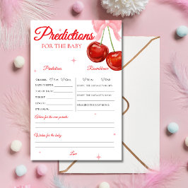 Jogo de previsões de Chá de fraldas de cereja únic