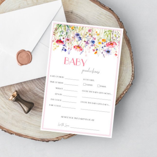 Jogo de Previsões de Chás de fraldas de Flores Sel (Criador carregado)