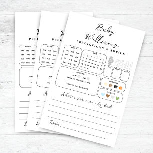 Jogo de previsões de Chás de fraldas minimalistas