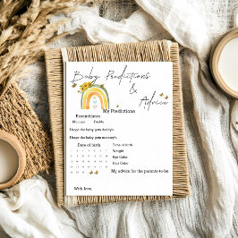 Jogo de Previsões para Bebê Boho Arco-íris com Gir