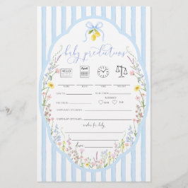 Jogo de Previsões para Bebê Posey Wildflowers Blue