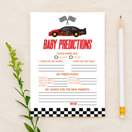 Jogo de Previsões para Chá de Bebê com Carro de Co