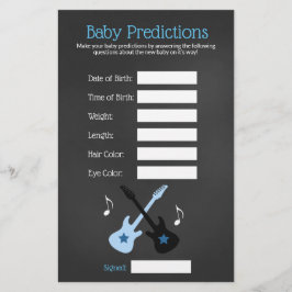 Jogo de Previsões para Chás de Bebê Rockstar Baby