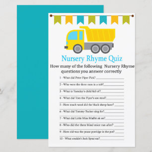 Jogo de quiz de música infantil do caminhão de des
