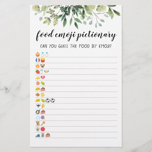 Jogo de Quiz de Pictionary de Emoji de Comida com  (Frente)