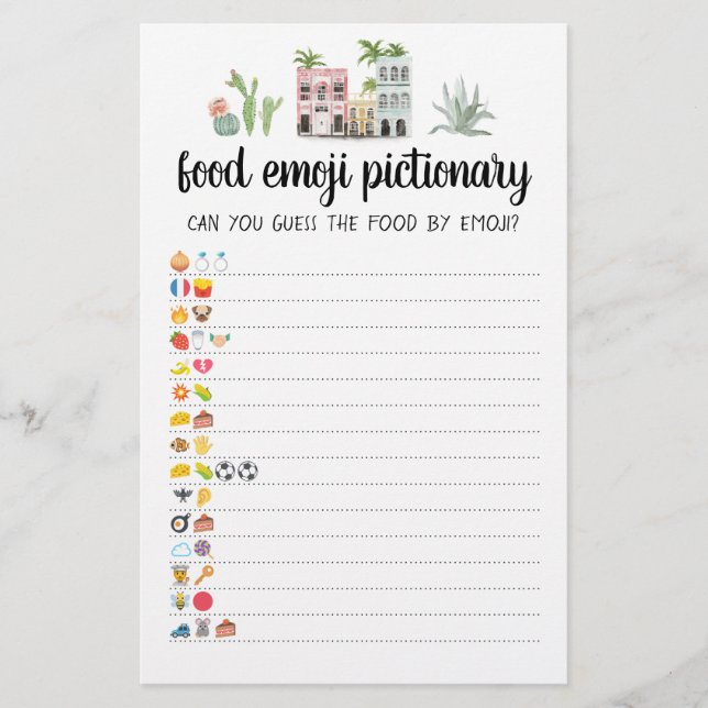 Jogo de Quiz de Pictionary de Emoji de Comida com  (Frente)