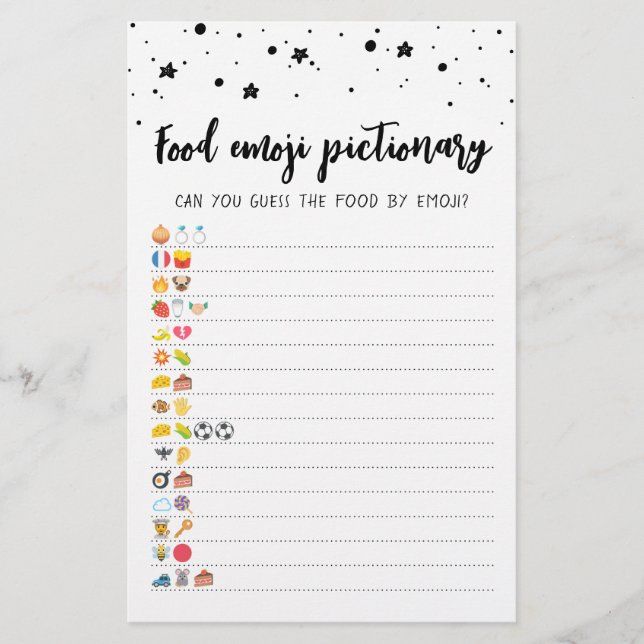 Jogo de Quiz de Pictionary de Emoji de Comida com  (Frente)