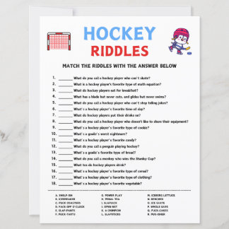 Jogo de Riddles de Hóquei