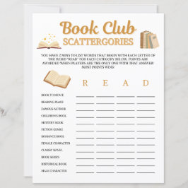 Jogo de Scattergories para Clube do Livro