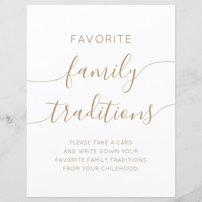 Jogo de Sinalização de Chá de fraldas de Tradição  (Frente)