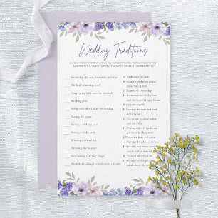 Jogo de Tradição de Casamento de Flor Roxo