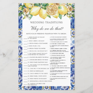 Jogo de Tradição de Casamento Floral de Lemons