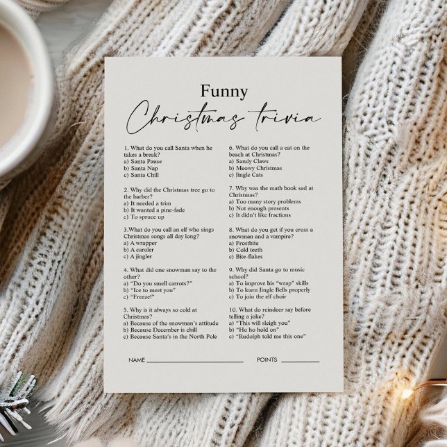 Jogo de Trivia de Natal Engraçado para Família (Criador carregado)