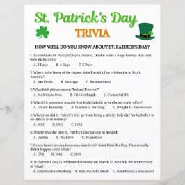 Jogo de Trivia do Dia de Patrick