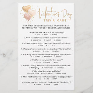 Jogo de Trivia do Dia dos Namorados com Respostas