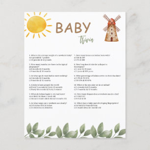 Jogo de Trivia para Chá de Bebê