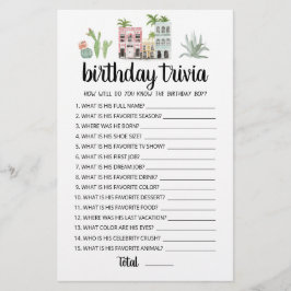 Jogo de Trivia Quão Bem Você Conhece o Aniversaria