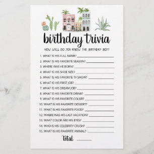 Jogo de Trivia Quão Bem Você Conhece o Aniversaria