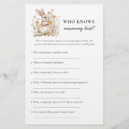 Jogo De Um Chá de fraldas: Quem Conhece Melhor A M