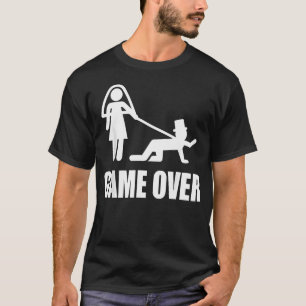 Jogo Divertido de Casamento Acabou Camisa de Gag d