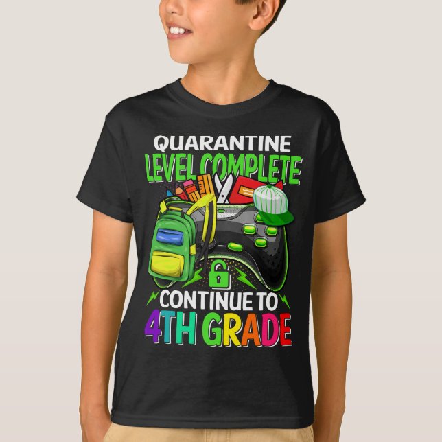 Jogo do 4º ano de volta à camiseta escolar (Frente)