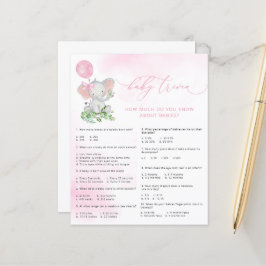 Jogo do bebê Chá de fraldas Elefante Bonito