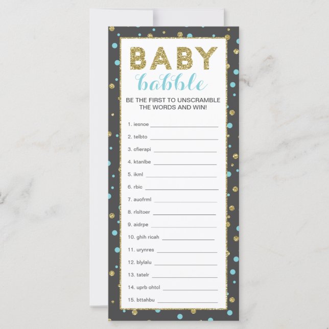 Jogo do Bebê Word Scramble, Dourado Safari, 25 Pac (Frente)