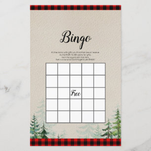 Jogo do Bingo da aguarela do lenhador