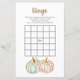 Jogo do Bingo de Revenda de Mint e Peach Pumpkin