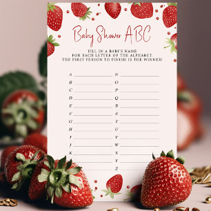 Jogo do Chá de Bebê Nomes ABC Morango
