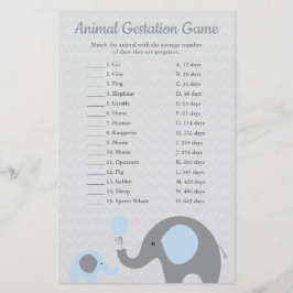 Jogo do Chá de Combinação de Gestação Animal com E