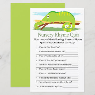 Jogo do chá de fraldas Chameleon Nursery Rhyme Qu