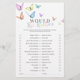 Jogo do Chá de fraldas da Borboleta