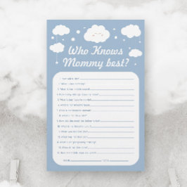 Jogo do Chá de fraldas da Nuvem Azul que Conhece M