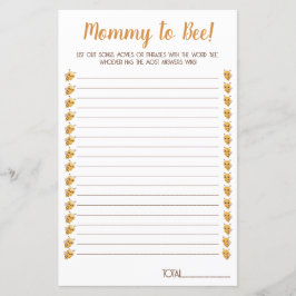 Jogo do Chá de fraldas das abelhas. Filmes, cançõe