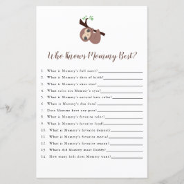 Jogo do Chá de fraldas de Lama Bonito que conhece