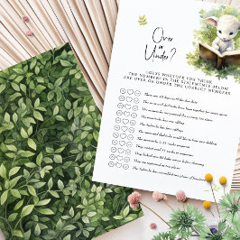 Jogo do Chá de fraldas de Lamb, ou abaixo?