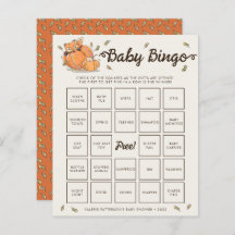 Jogo do Chá de fraldas de outono do Baby Bingo
