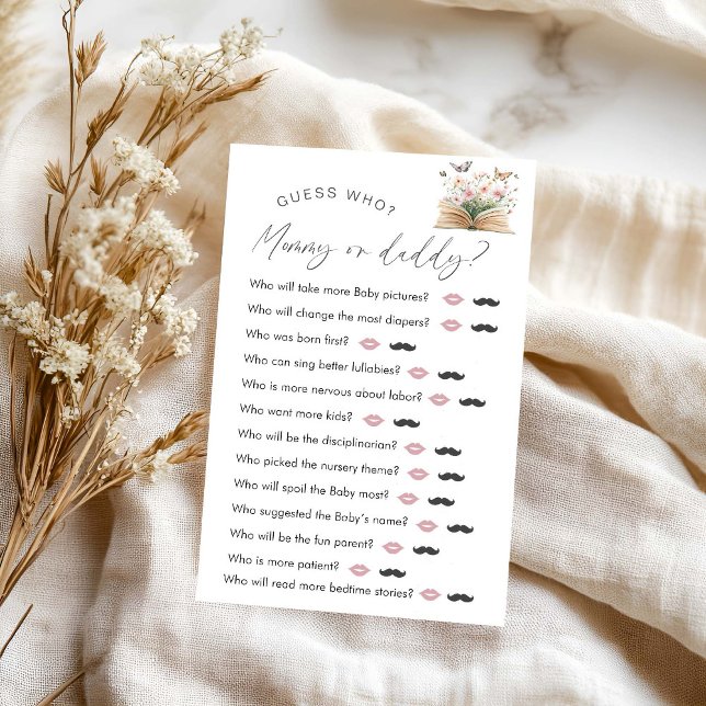 Jogo do Chá de fraldas de Storybook "Adivinha Quem (Criador carregado)