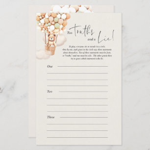 Jogo Do Chá de fraldas Do Urso - 2 Segundos E Uma