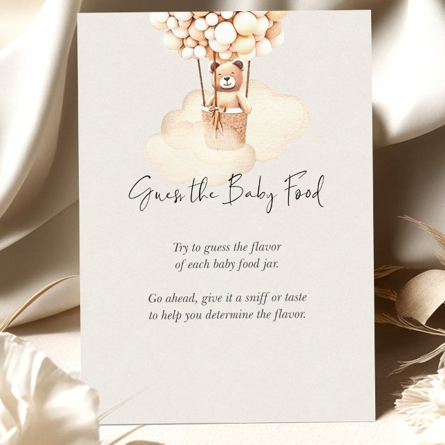 Jogo do Chá de fraldas do Urso Adivinha Comida do  (Criador carregado)