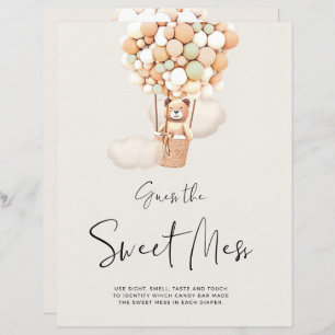 Jogo Do Chá de fraldas Do Urso - Adivinhem A Doce