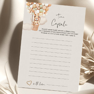 Jogo do Chá de fraldas do Urso - Cápsula do Tempo