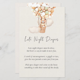 Jogo do Chá de fraldas do urso - Fraldas noturnas