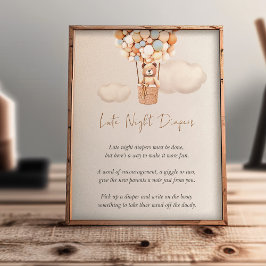 Jogo do Chá de fraldas do urso - Fraldas noturnas 