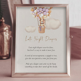 Jogo do Chá de fraldas do urso - Fraldas noturnas 