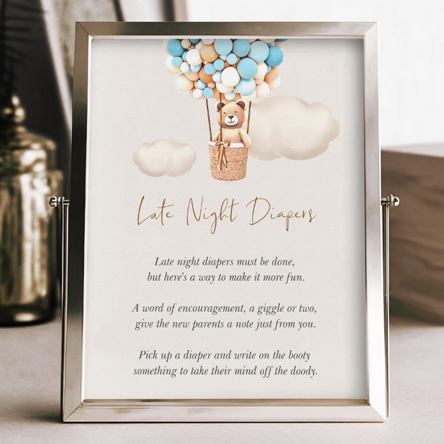 Jogo do Chá de fraldas do urso - Fraldas noturnas  (Criador carregado)