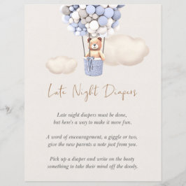 Jogo do Chá de fraldas do urso - Fraldas noturnas 