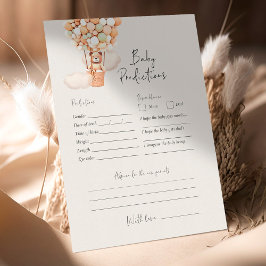 Jogo do Chá de fraldas do Urso - Predições do Bebê